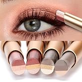 4Pcs Multi Color Eyeshadow Stick Set, 3 Color Gradient Shimmer Eye Shadow | 3 Shades Matte Creamy &amp; Metallic Pearl Eye Shadow Kit, 3 in 1 Natural Long-Lasting Eye Makeup Pen for Women's Daily Look.