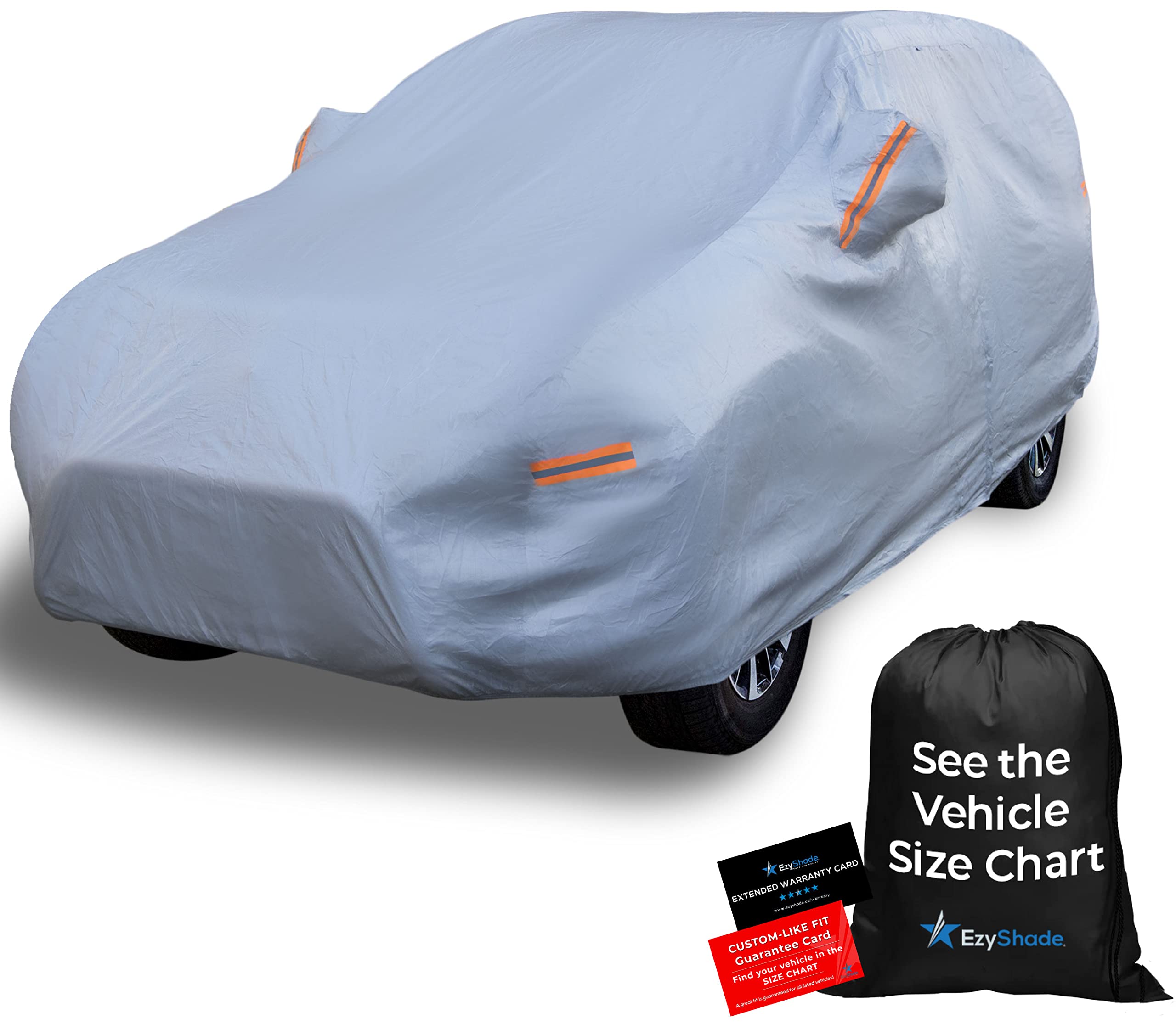 Photo 1 of EzyShade 10-Layer SUV Car Cover Waterproof All Weather. See Vehicle Size-Chart for Accurate Fit. Outdoor Full Exterior Covers for Automobiles Heavy Duty Tarp Jeep Rav4 CRV. Size S2 (See SizeChart)