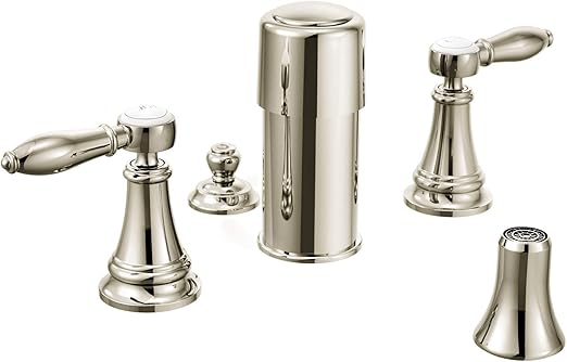 Moen Ts42105nl Weymouth Two Handle Bidet Faucet Nickel Amazon Com