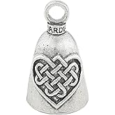 Guardian Bell Celtic Good Luck Bell w/Keyring & Black Velvet Gift Bag | Motorcycle Bell | Lead-Free Pewter | Made in USA