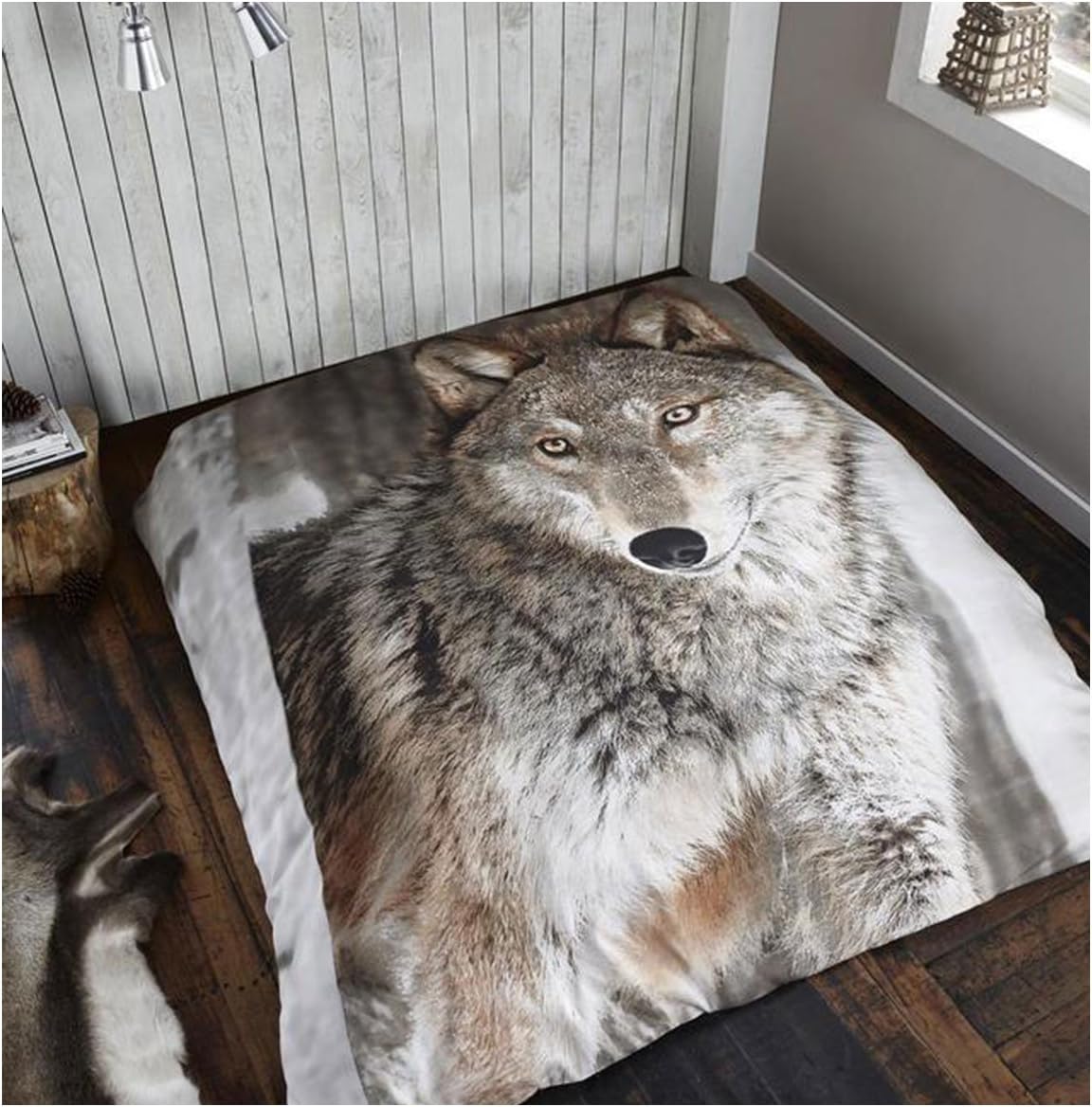 Gaveno cavalia Super Soft Faux Fur 3D Wildlife WOLF Fleece Throw Blanket, 200 x 240 Cm, Polyester, King, Grey 12117827 - Image 5