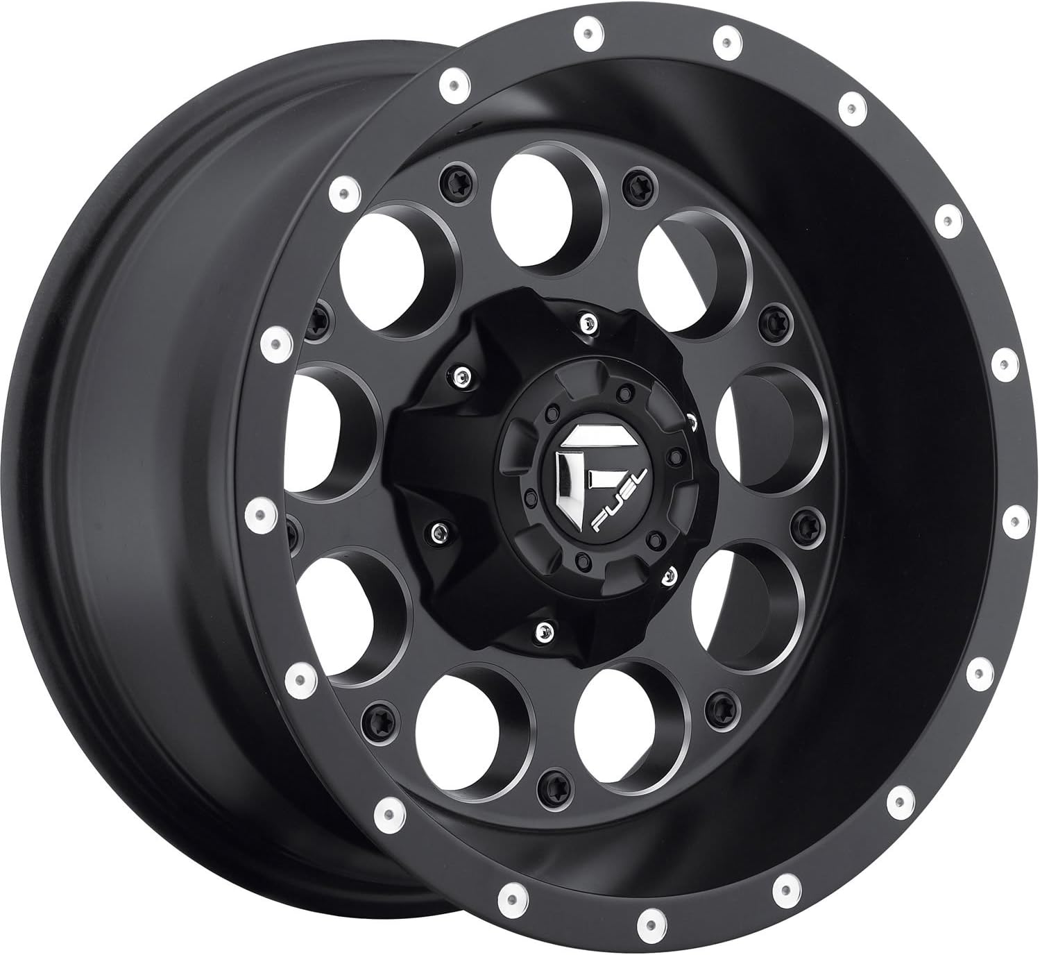 Fuel Revolver 20x10 Black Wheel / Rim 8x170 with a 12mm