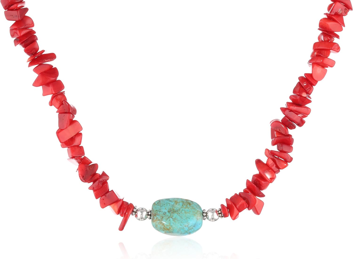 Barse "Basics" Red Coral Turquoise Necklace Jewelry
