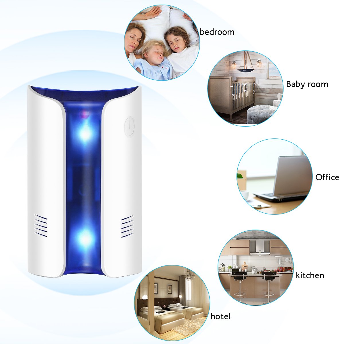 INKERSCOOP [2 Pack] Ultrasonic Pest Repellent, 2018 Version electromagnetic Pest Repellent - Plug in Home Indoor & Outdoor Repeller, Get Rid of Mosquito, Ant, Flea, Rats, Fruit Fly, Rodent, Insect