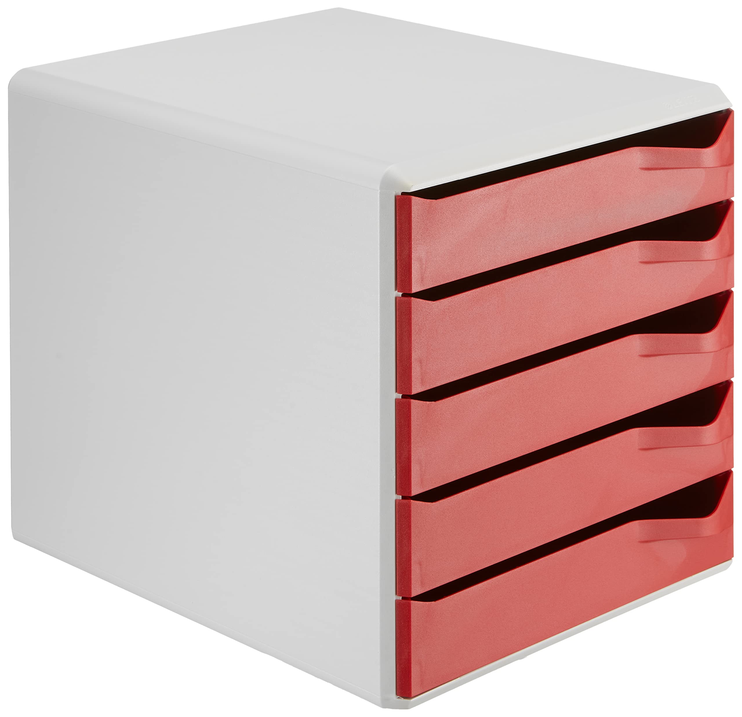 Leitz 5 A4 Drawer Cabinet, Organiser, Post Set, Red