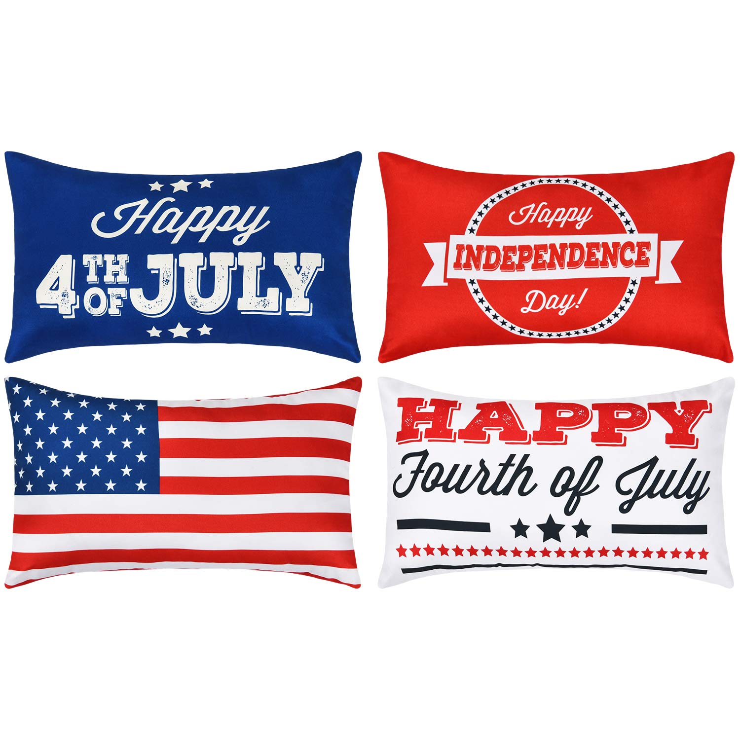 Amazon Com Bleum Cade Happy Independence Day Throw Pillow Cover
