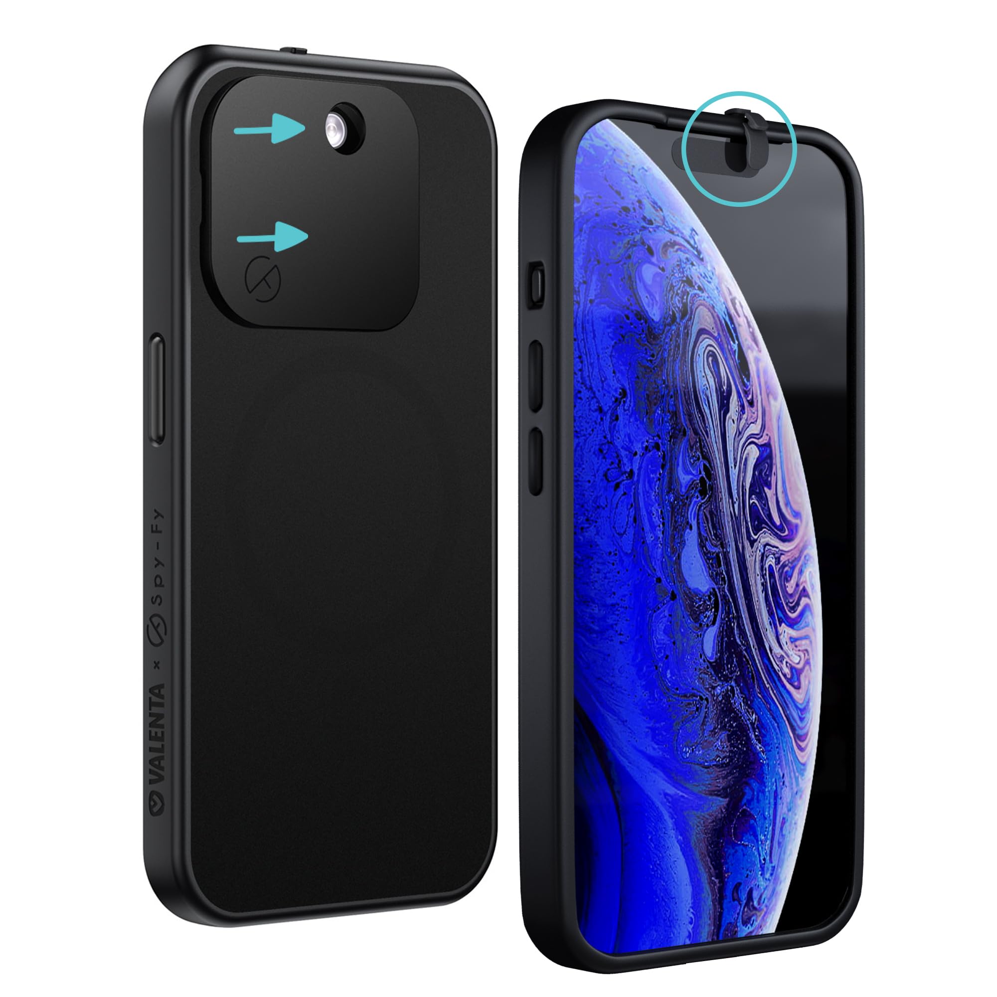 Photo 1 of Spy-Fy iPhone 15 Pro Max Privacy Case with Camera Covers Front and Rear | Magsafe Compatible and Kickstand 