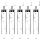 10ml Oral Syringe with Caps for Liquids, Individually Wrapped, 5 Pack | 10cc Syringes without Needle for Scientific Labs, Jello Shot, Measurement, Dispensing