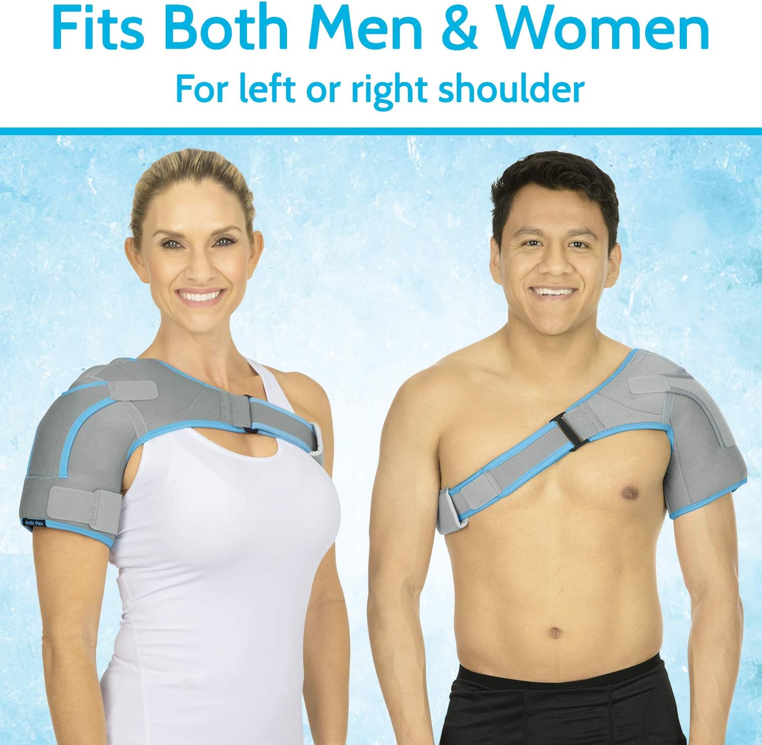 Arctic Flex Shoulder Ice Pack Brace - Cold Reusable Cool Gel Wrap, Hot Therapy - Immobilizer Compression Stability Support for Tendonitis, Dislocated Joint, Left and Right Rotator Cuff Arm Pain Relief: Industrial & Scientific