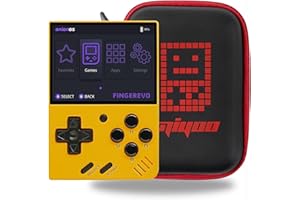 FINGEREVO Miyoo Mini V4 OnionOS Handheld Game Console 2.8-inch 750*560 IPS Screen Miyoo-Mini v4 Onion-System with Portable Case Yellow