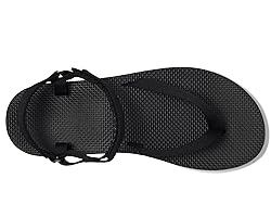 Teva Women's Flatform Sandal Slim Sport, Black, 5