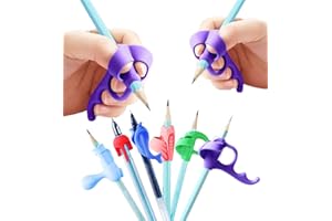 ASMANNA 6Pcs Progressive Pencil Grips for Kids Handwriting Finger Training Pen Grippers for Toddlers Preschoolers Children Pen Grip Posture Correction Tool for Beginners Pencil Holder for Kids(Multicolor)
