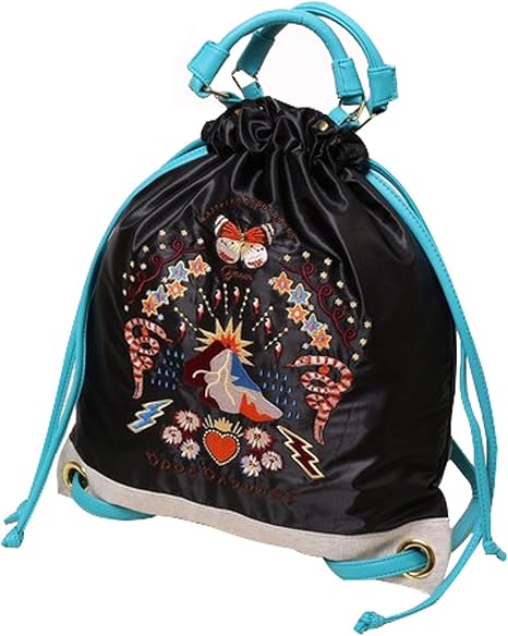 Amazon Co Jp アディクト レディース ナップサック スカジャン刺繍ナップサック ブラック F 15 ホーム キッチン