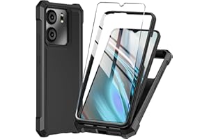 Mocotto for BLU View 5 Phone Case with Tempered Glass Screen Protector,Slim Soft Silicone Full-Body Protective Case for BLU View 5 (Black)