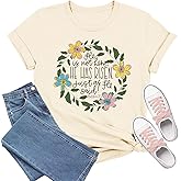TIEEI Easter Shirts for Women Christian Easter T-Shirt Floral Wreath Tee Tops