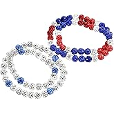 SolidSS 18" Bling Baseball Necklace Glitter Rhinestone Ball Pendant Necklaces Jewelry Unisex Gift for Baseball Players & Fans