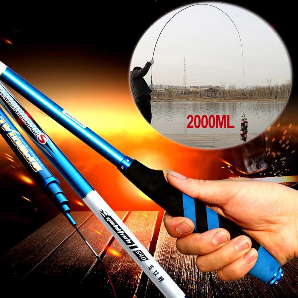 Best Fishing Rods 2.7M, 3.6M, 4.5M, 5.4M, 6.3M, 7.2M Full Carbon Fiber Ultra-light Ultra Hard 28 Stream Hand Pole Taiwan Fishing Rod Soft Handle (6.3M)
