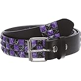 Snap On 1 1/2"-38mm Checkerboard Punk Rock Studded Belt