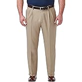 Haggar Men's Premium Comfort Classic Fit Pleat Front Pant Reg. and Big & Tall Sizes