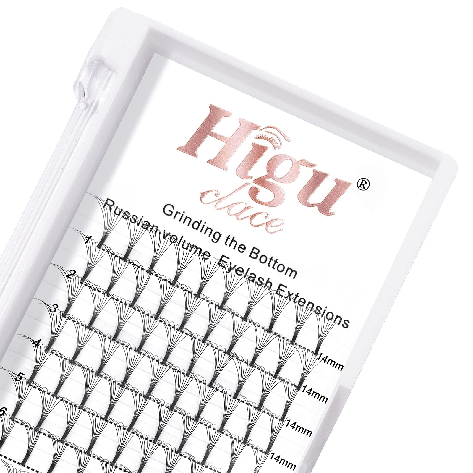 Premade Fans Volume Eyelash Extensions 3D|4D|5D|6D 0.07/0.10mm Curl C/D 8mm~18mm 8D 0.07 D 14mm Short Stem Russian Premade Lash Extension Fans (8D 0.07 D 14mm)