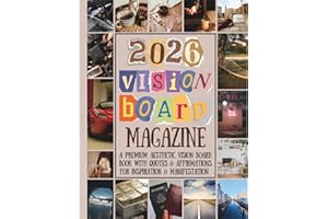 Vision Board Magazine: A Premium Aesthetic Vision Board Book with Quotes, Affirmations & Words for Inspiration & Manifestatio