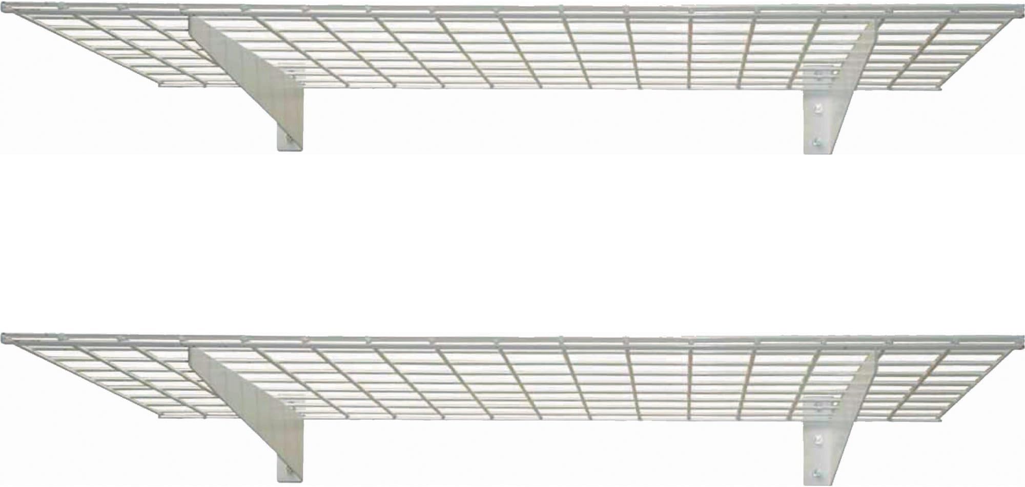 HyLoft 00967 45-Inch by 15-Inch Wall Shelf, Off White, 2-Pack (Renewed)