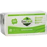EcoFirst, Recycled Paper Napkins 250 Count, White (Pack of 4)