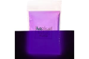 THE AVID COLORIST Avid Colorist Glow Powder - Fluorescent Purple in Daylight/Subtle Dark Violet Glow in Dark - 1oz (30g) Pigment Powder for Resin, Slime, Nail Polish, Paints, Coatings, Acrylic