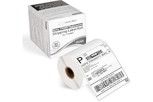 HOUSELABELS DYMO-Compatible 1744907 Shipping and Postage Labels for 4XL (4" x 6") - BPA Free! (6 Rolls; 220 Labels per Roll)