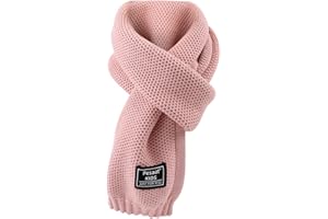 PESAAT Kids Winter Infinity Scarf Knit Toddler Boy Girls Scarves Cotton Outdoor Neck Warmer for Children 3-15 Years