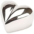 Urns UK Cremation Memorial Heart Keepsake Urn Margate, Silver 3" Small