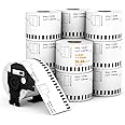 (12 Rolls + 1 Frame, 30.48m Labels/Roll) Labelebal Dk 2-3/7" x 100' Direct Thermal Continuous Length Labels Replacement for DK-2205 Shipping Mailing Postage Compatible for Brother QL Printer