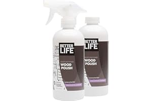 BETTER LIFE Wood Furniture Polish - Wood Cleaner & Dusting Spray for Tables, Banisters or Floor - Great Wood Seasoning for Old Wooden Cabinet, Antique Restorer - 16oz (2Pack) Cinnamon & Lavender