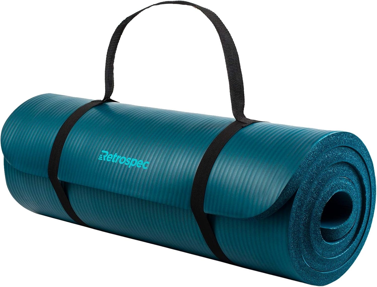 Retrospec Solana Yoga Mat 1" Thick w/Nylon Strap for Men & Women - Non Slip Excercise Mat for Yoga, Black, 1 inch (3393) : Sports & Outdoors