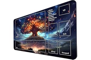 STORKY MTG Playmat, Game Play Mat for MTG TCG 24 x 14 inches Trading Card Inked Game Playmats with Storage Bag Smooth Rubber Surface Battle Game