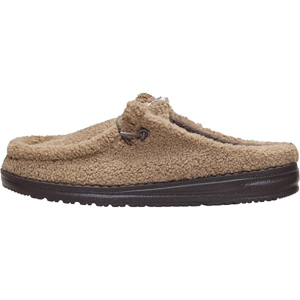 The Dude Wally Slip Loafer Beige Faux Fur Mule Loafers Men size 11  NEW HEYDUDE Wally Suede Shearling Lion Orange & White Shoes | Zumiez main image 2