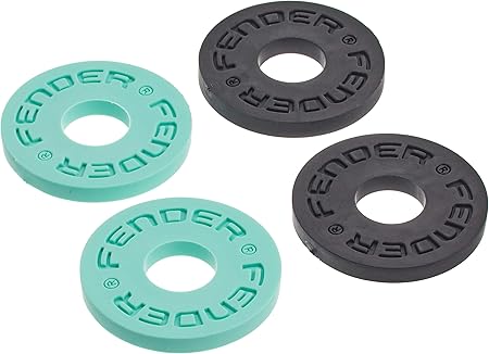 Fender ストラップロック Fender® Strap Blocks 4-Pack, Black and Surf Green (2)