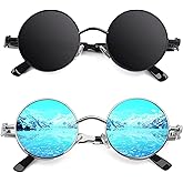 CGID Retro Steampunk Round Polarized Sunglasses Men Womens Metal Circle Frame UV400 Protection E72