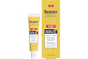 Desenex Anti-Fungal Foot Cream Cures Most Athlete’s Foot, Prescription-Strength 2% Miconazole Nitrate, Helps Relieve Itching, Burning & Scaling, All-Day Odor Control for Fresh Feet, Fresh Scent, 1oz