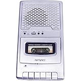 Riptunes Portable Cassette Recorder Player, Tape to USB Audio Music Digital Converter, Retro Classroom Shoebox Cassette Playe