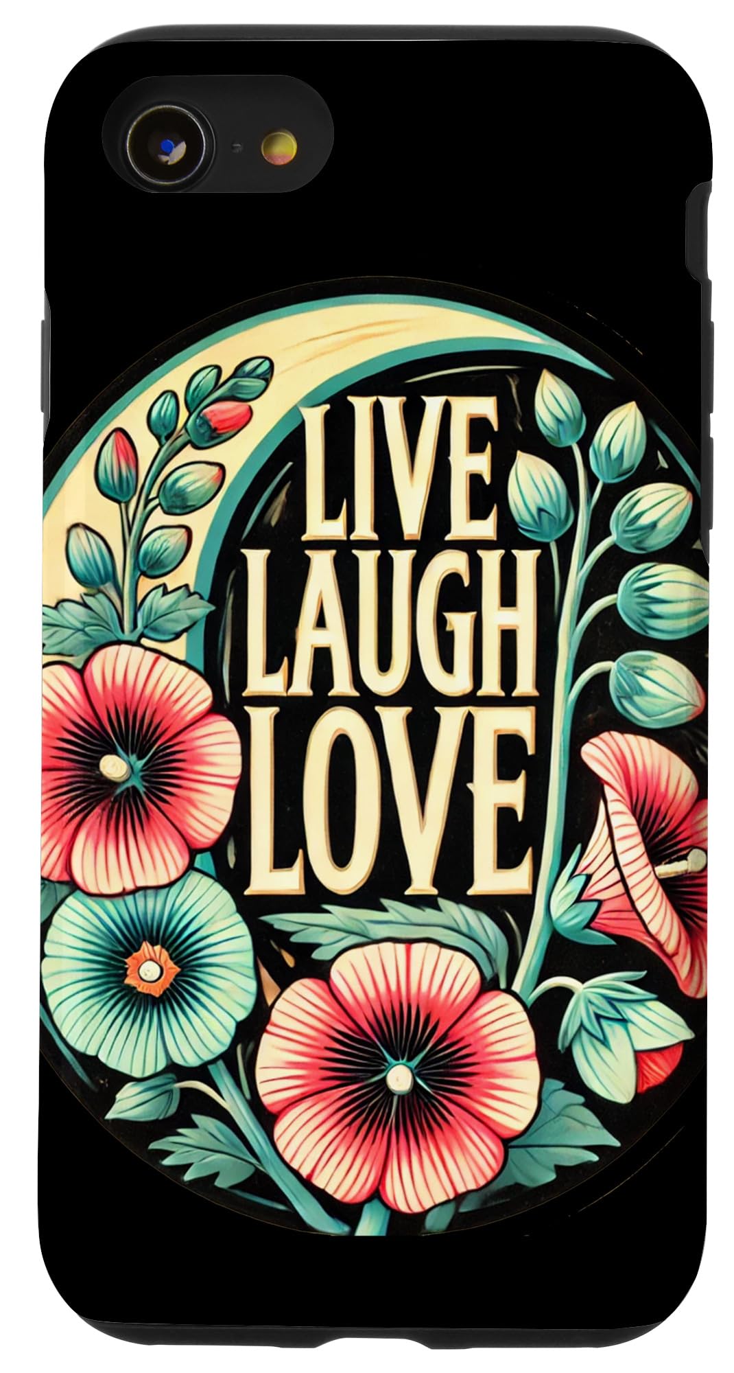 iPhone SE (2020) / 7 / 8 Live Laugh Love Illustration Inspiration Case