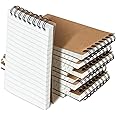 wavamawa Pocket Notebooks Set of 12, Small 3x5 Spiral Notepads, Office Style Mini Notebook, Small Notepad Pocket Size, Memo Pads for Home, College, Work or School - Lined College Ruled Paper