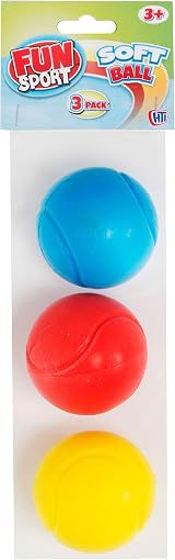 HTI Fun Sport Small Soft Tennis Balls 70mm Kids Foam Sponge Ball Games view 3