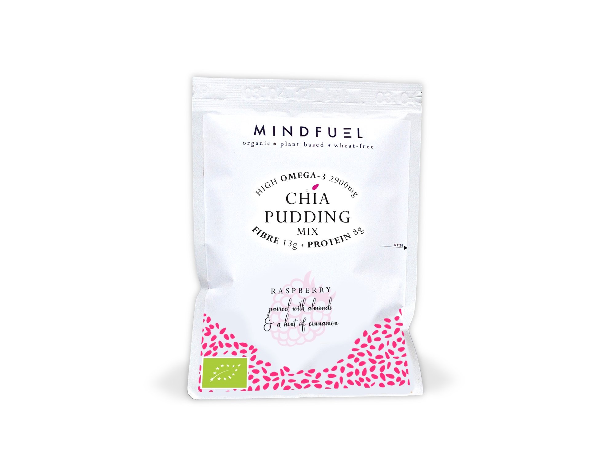 Mindfuel Organic Tart Raspberry Chia Pudding Mix 50 g, Pack of 5