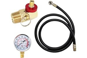 JIAXIMAN Air Tank Valve Kit with Gauge, Safety Valve Manifold and 4 Feet Air Tank Hose Assembly for Portable Air Tank