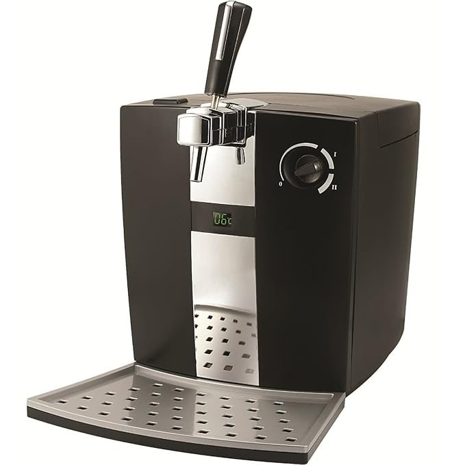 Syntrox Germany Digitale Bierzapfanlage ohne CO²-Patronen Bierkühler mit Pumpfunktion