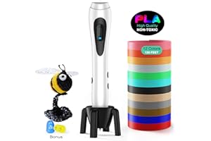 Ezgogo 3D Pen for Kids Upgrade 3D Printing Pen Creative 3D Printer Pen Fun Toys Gift for Kids Include 12 Colors PLA Filament 
