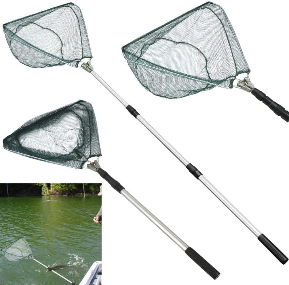 MuSheng TM Foldable Fishing Telescopic Landing Net Triangular Fish with Retracted MuSheng TM Foldable Fishing Telescopic Landing Net Triangular Fish with Retracted