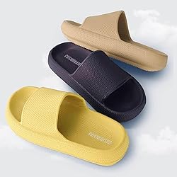 CUSHIONAIRE Feather EVA Slides for Women