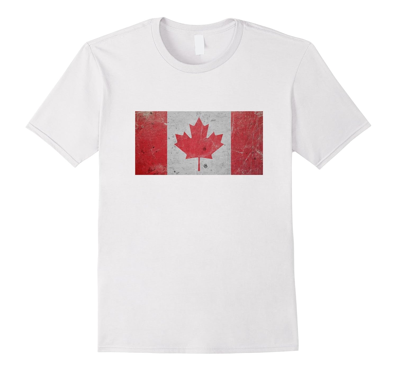 World Cup Distressed Flag Canada Tank Top – Juniors Soft Racerback, 100% Cotton, Black & White Design